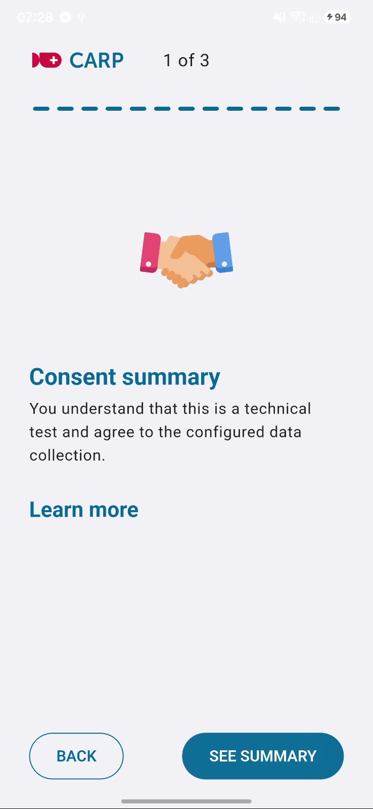 Consent summary