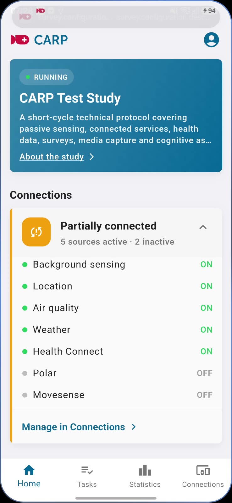 Home: the study, connections and progress
