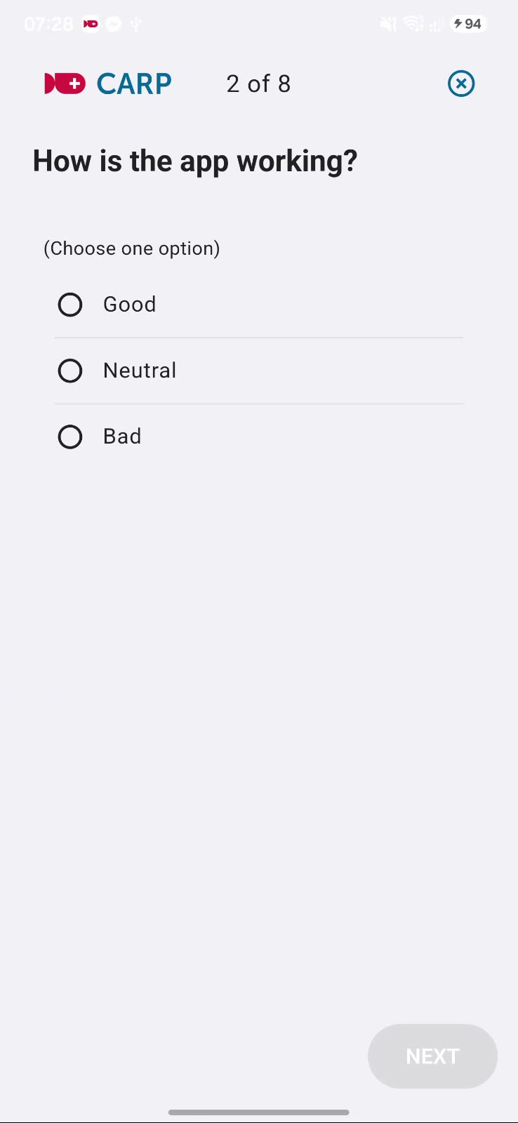 A survey question