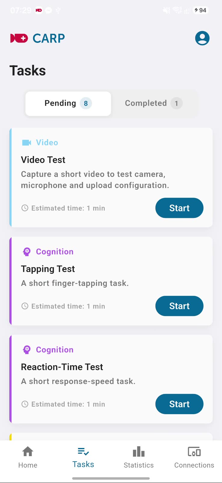 The task list
